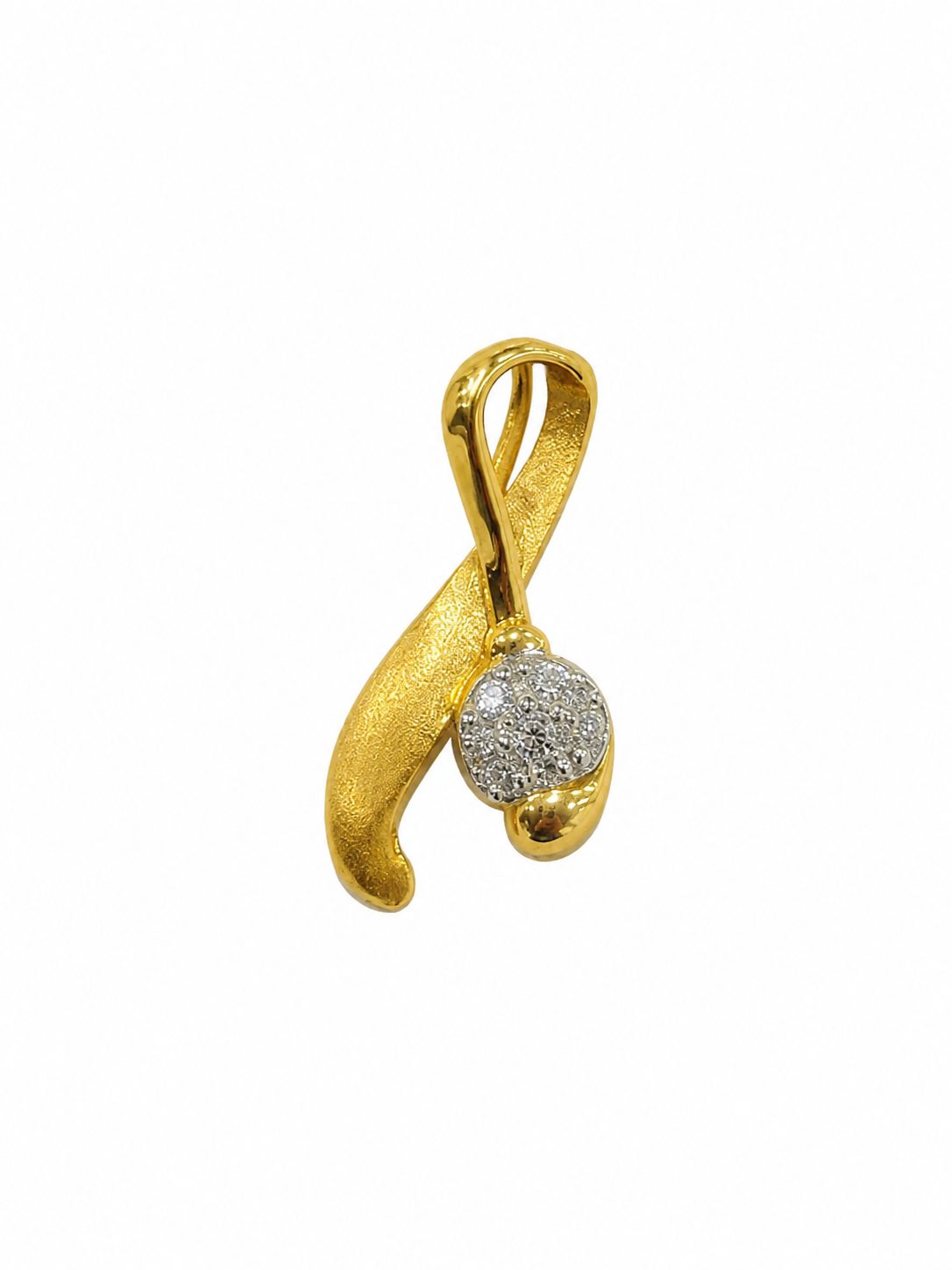 9K Gold Infinity Diamond Pendant