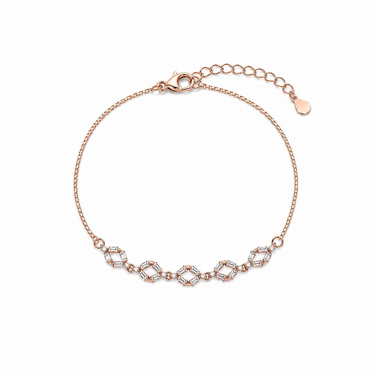 Silver Rose Luxe Crystal Bracelet