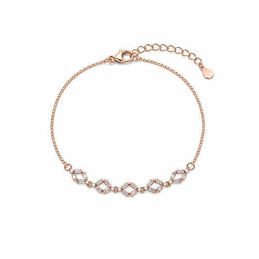 Silver Rose Luxe Crystal Bracelet