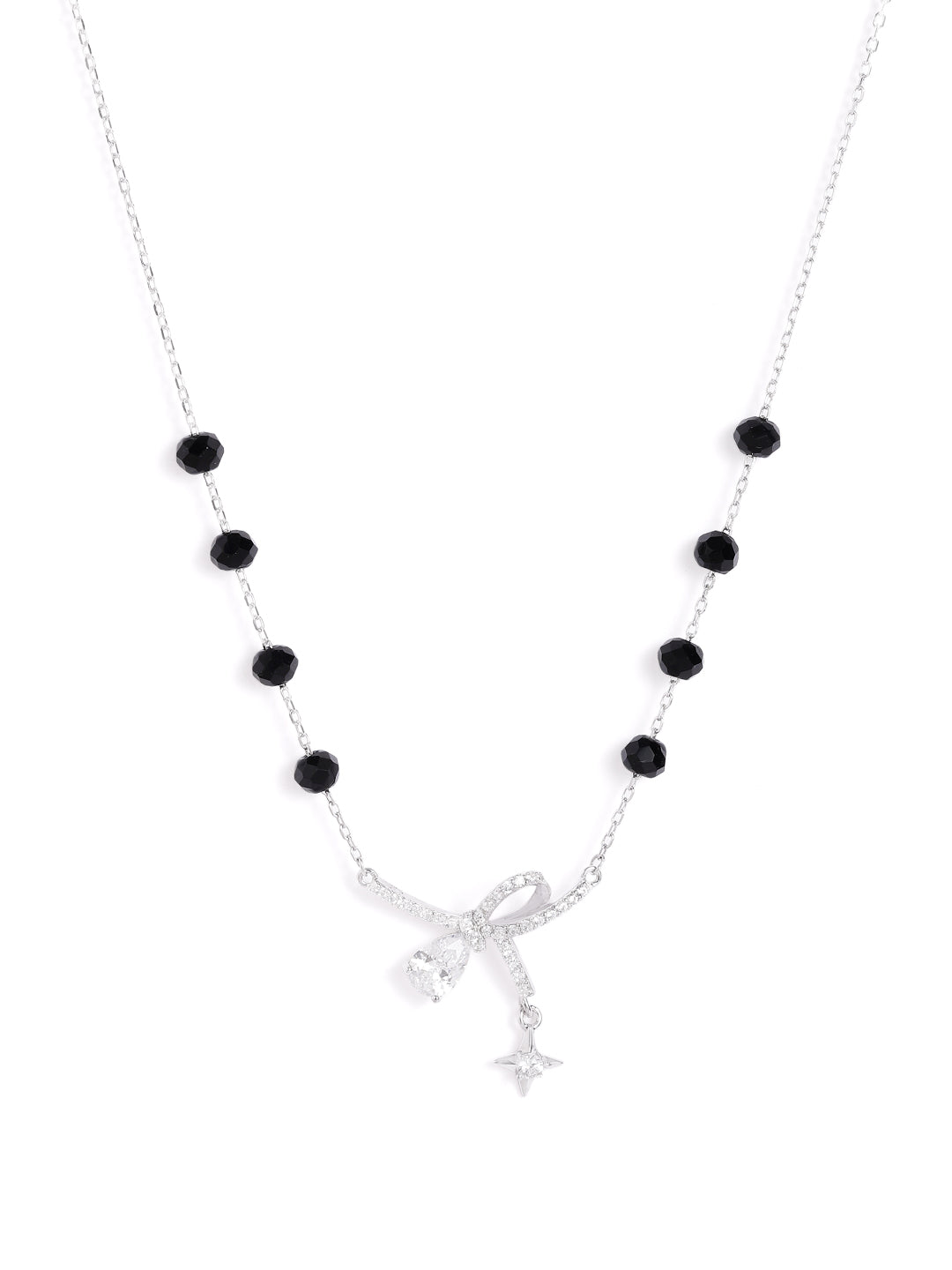 925 sterling silver mangalsutra with black beaded chain