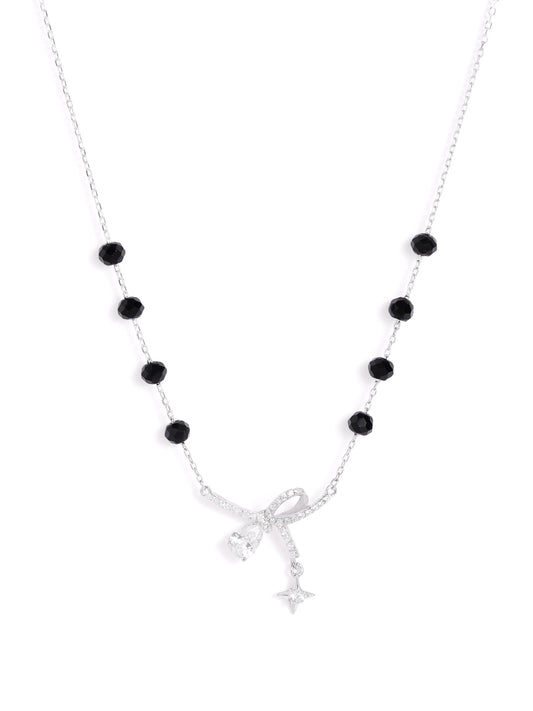 925 sterling silver mangalsutra with black beaded chain