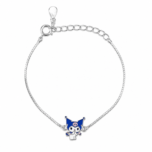 Silver Kuromi Enamel Kids Bracelet