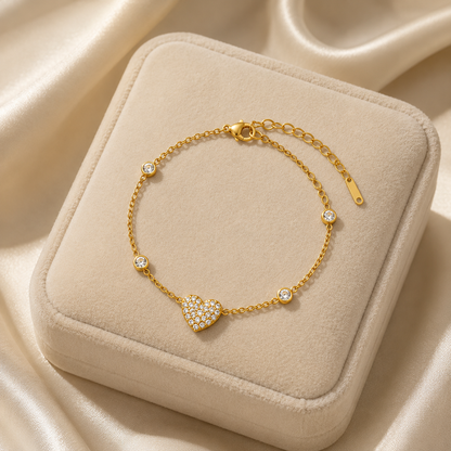 forME by MINOUS Crystal Heart Bracelet