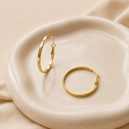 forME by MINOUS Classic Slim Gold Hoop Earrings