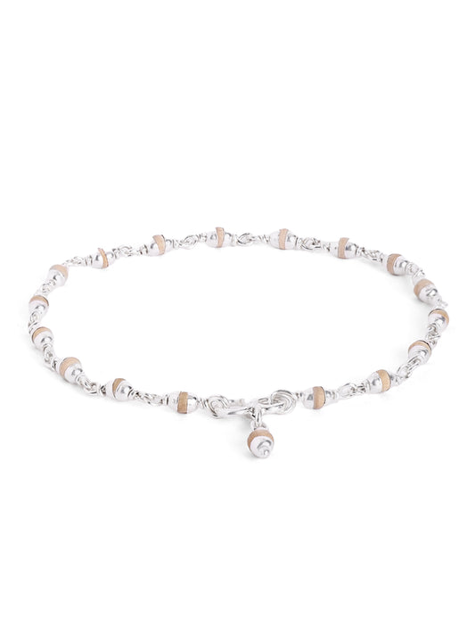 925 Silver Tulsi Beads Bracelet