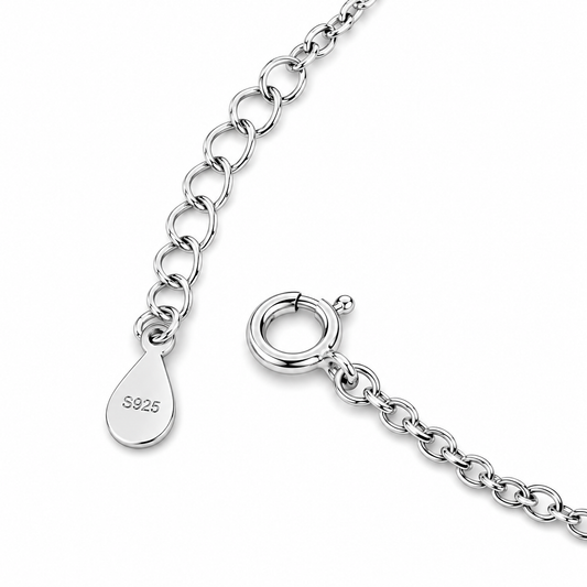 Silver Circle of Love Necklace