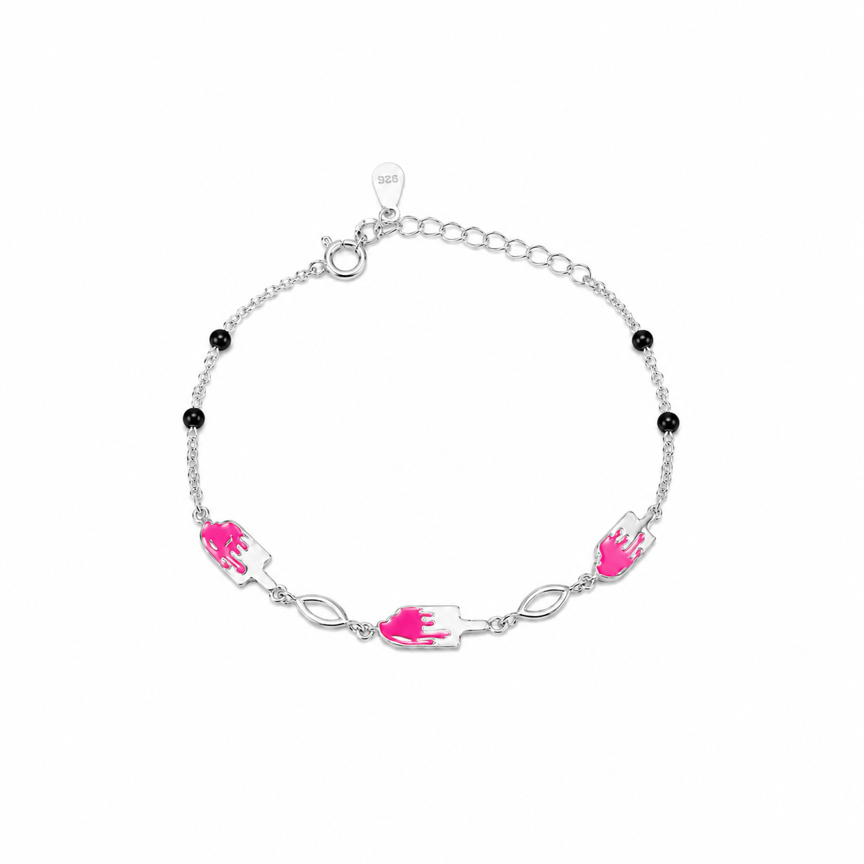 Silver Sweet Popsicle Enamel Kids Bracelet