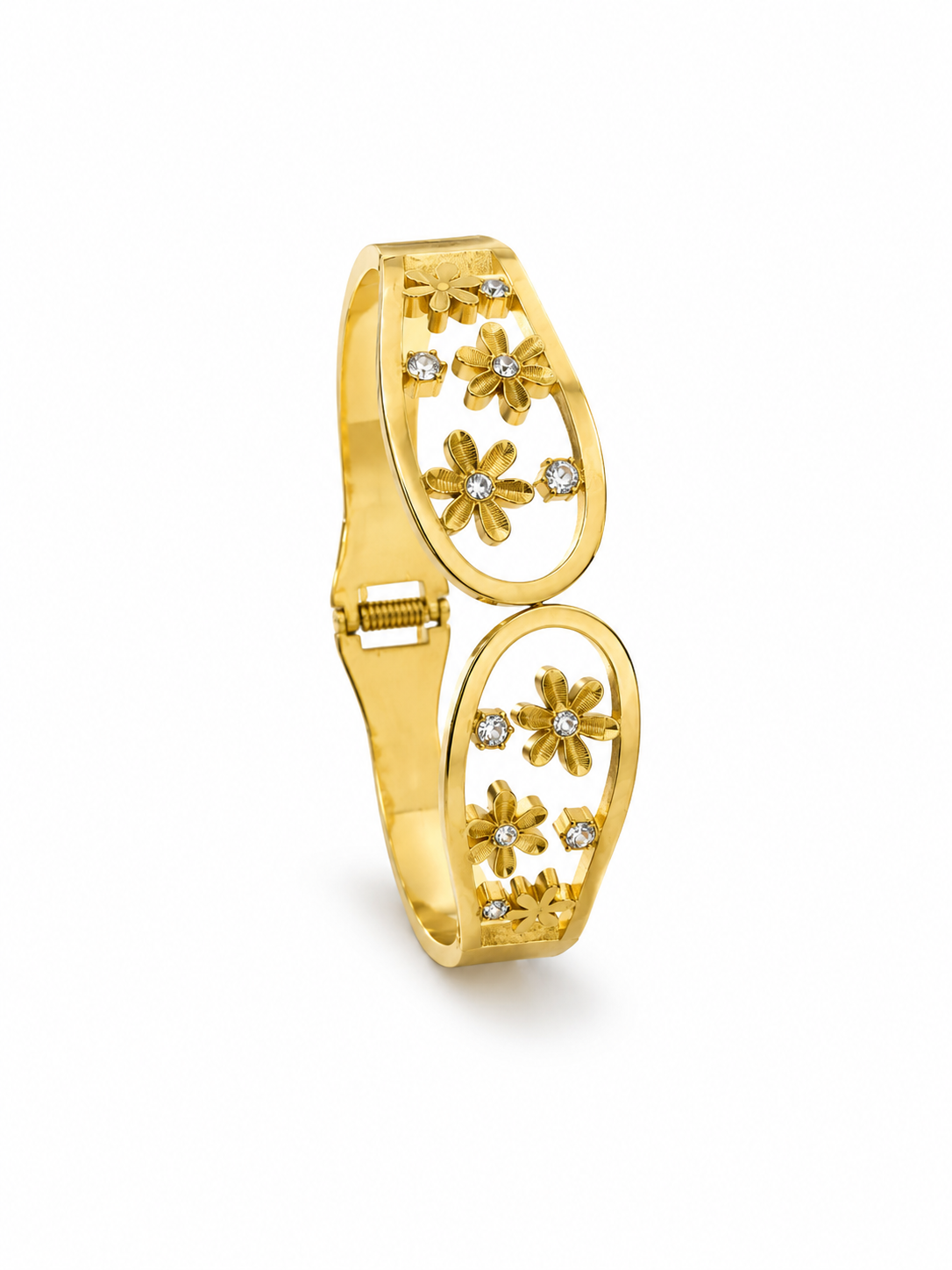 Demi Fine Floral Sparkle Cuff Bracelet