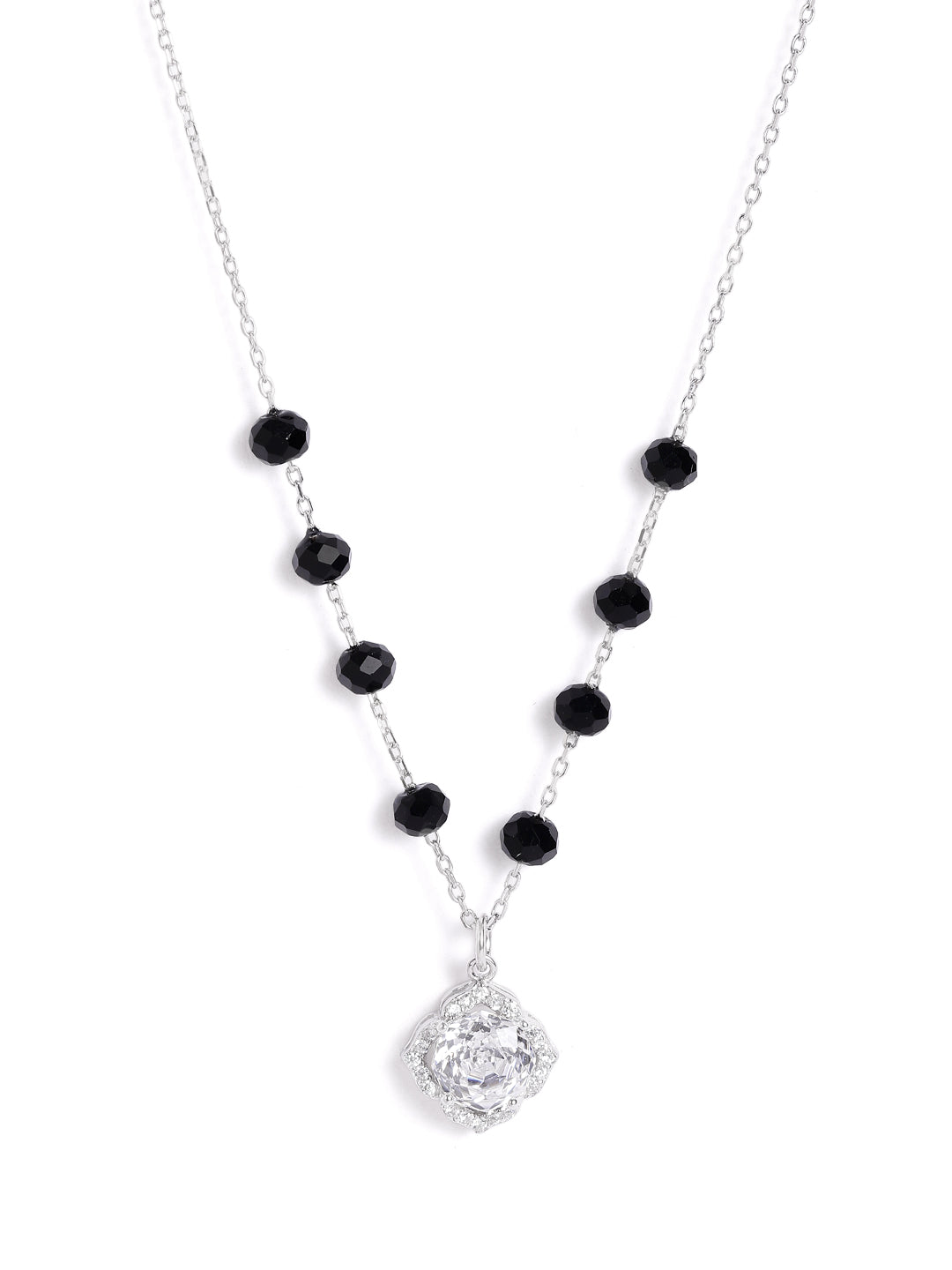 925 sterling silver mangalsutra with black beaded chain