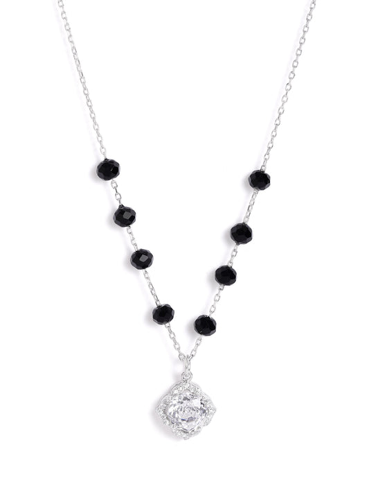 925 sterling silver mangalsutra with black beaded chain