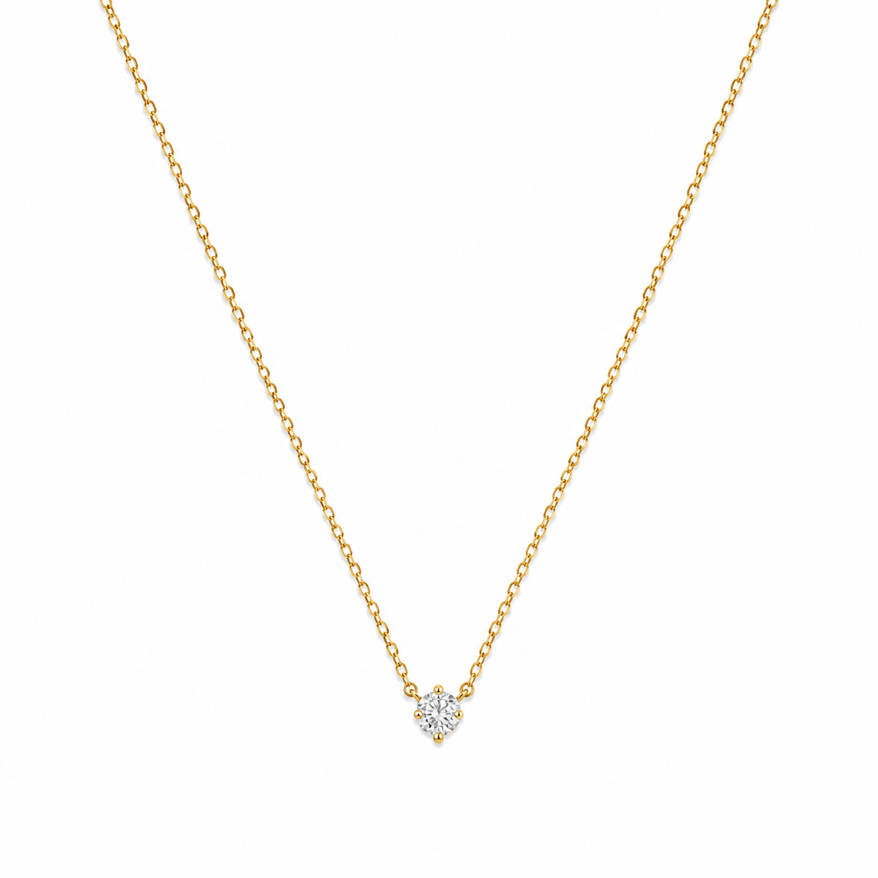 Demi Fine Minimalist Solitaire Necklace