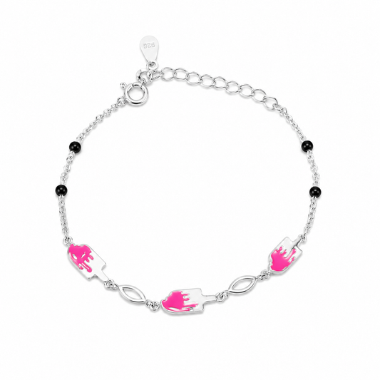 Silver Sweet Popsicle Enamel Kids Bracelet