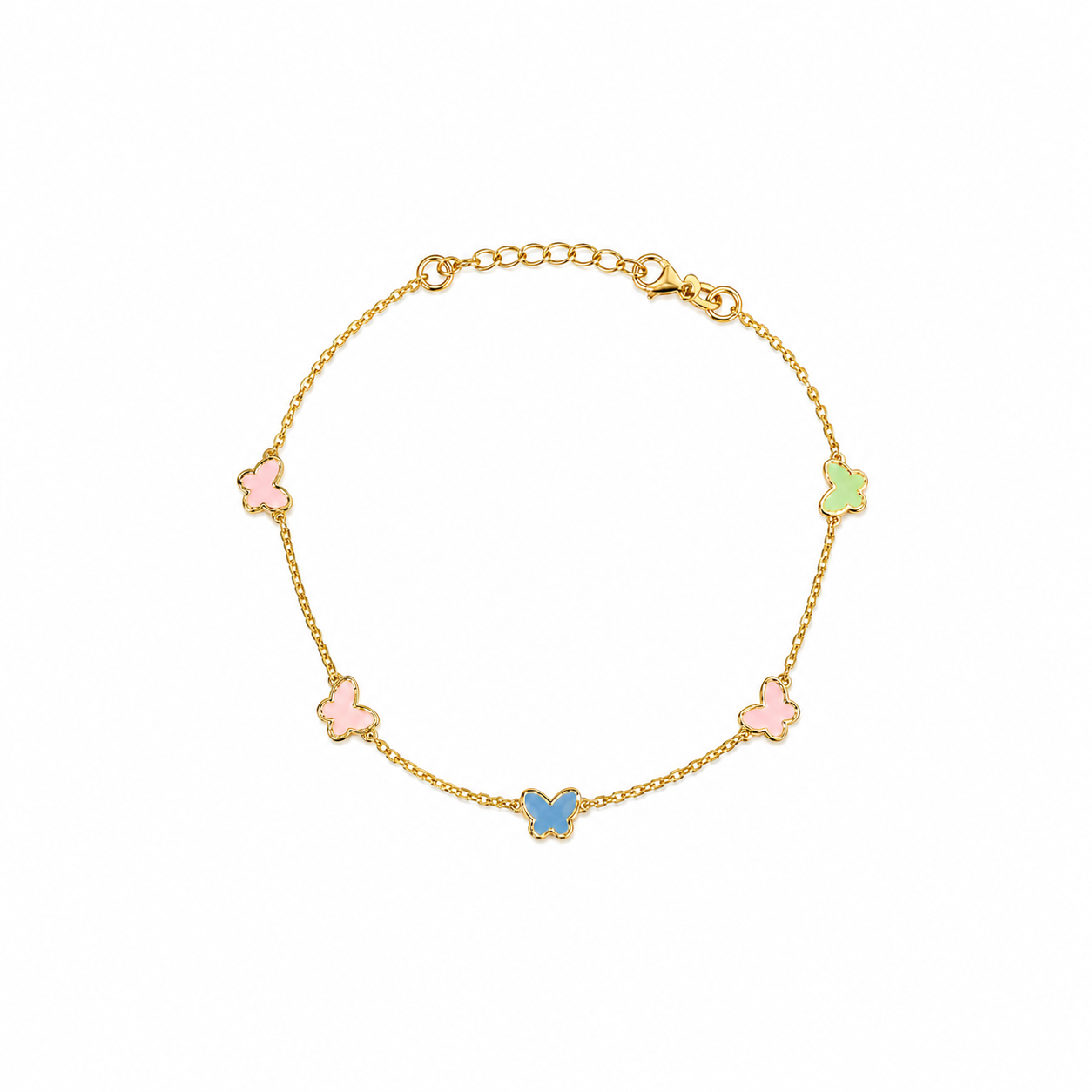 Silver Pastel Butterfly Bracelet