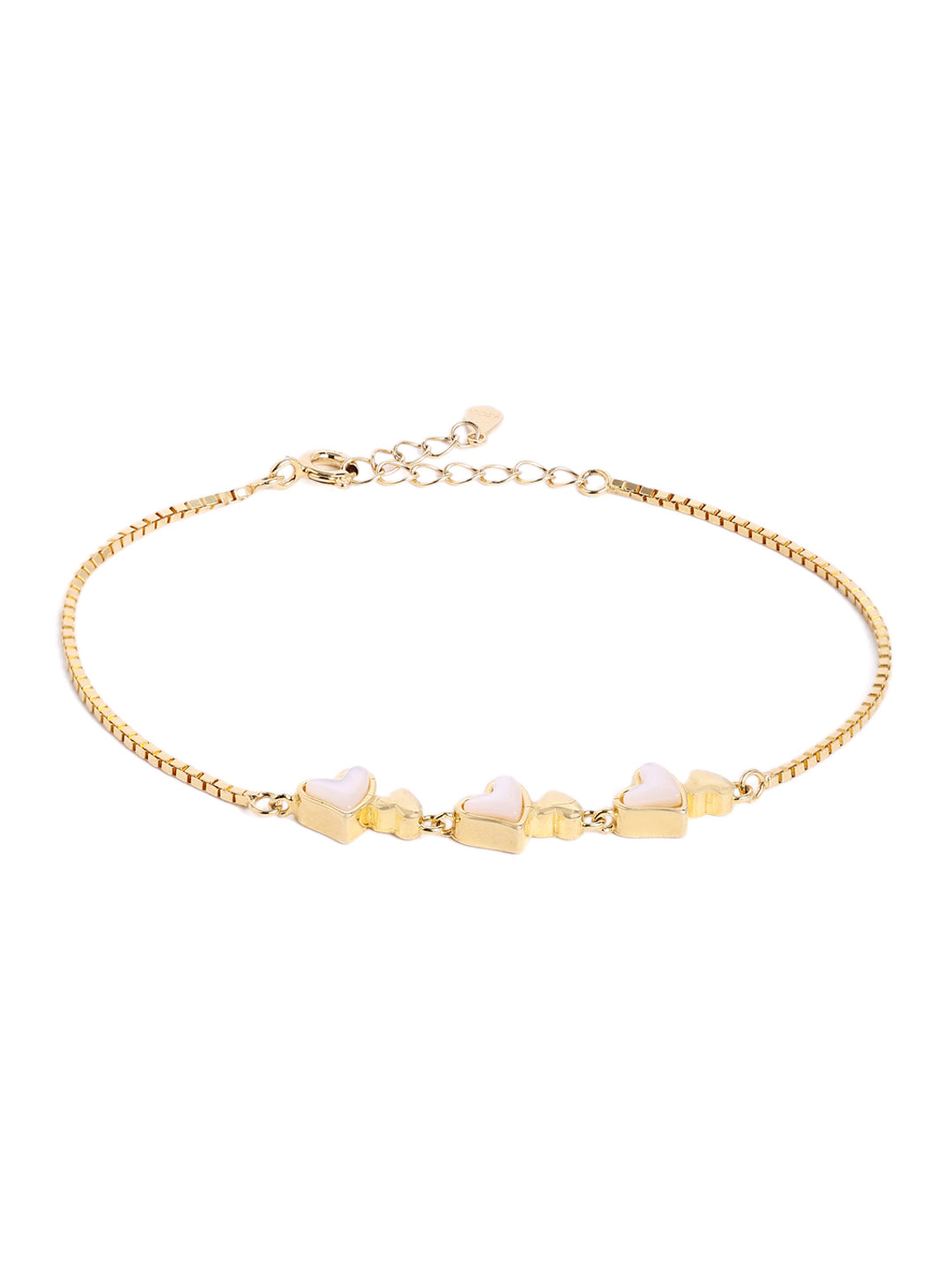 925 sterling silver gold finish bracelet 