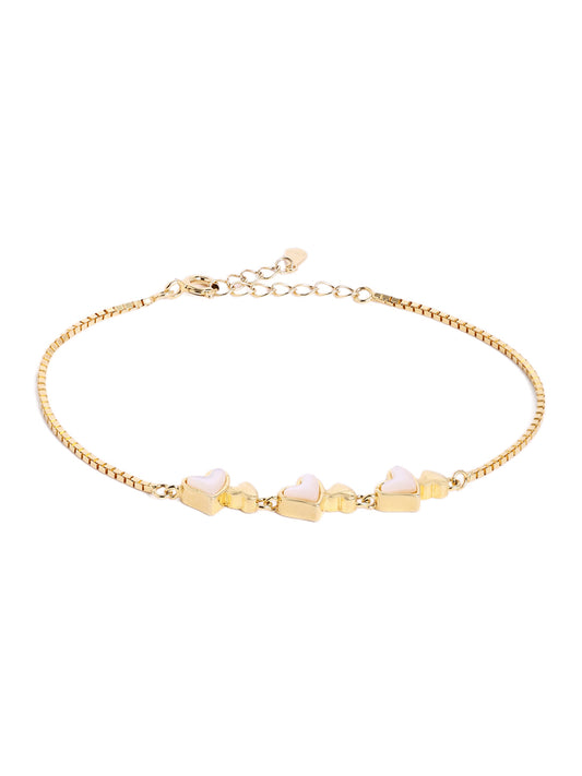 925 sterling silver gold finish bracelet 