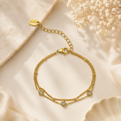forME by MINOUS Celestia Triple Star Chain Bracelet