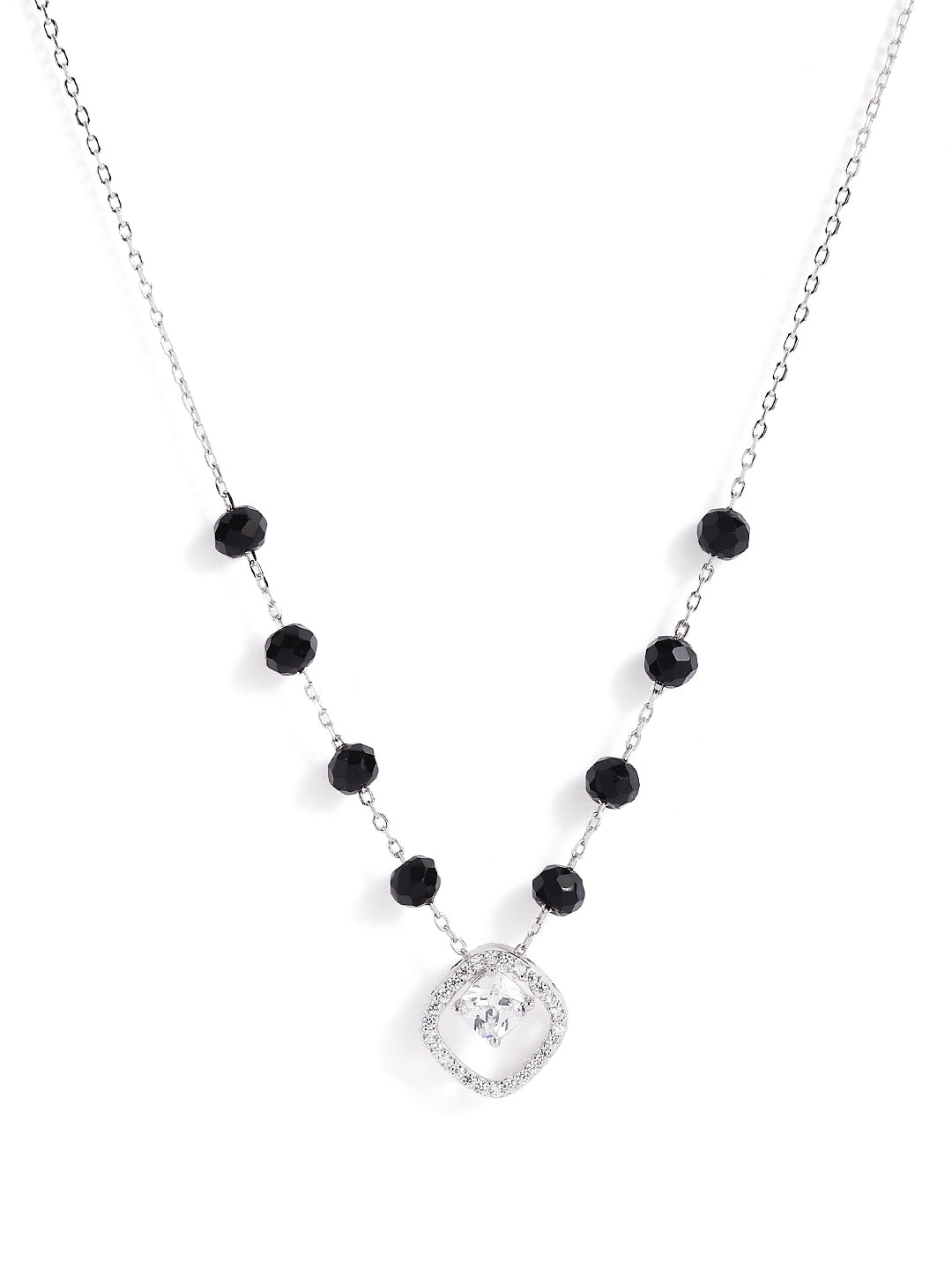925 sterling silver mangalsutra with black beaded chain