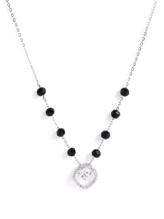 925 sterling silver mangalsutra with black beaded chain