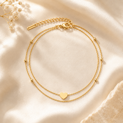 forME by MINOUS Amorette Double Layer Heart Bracelet