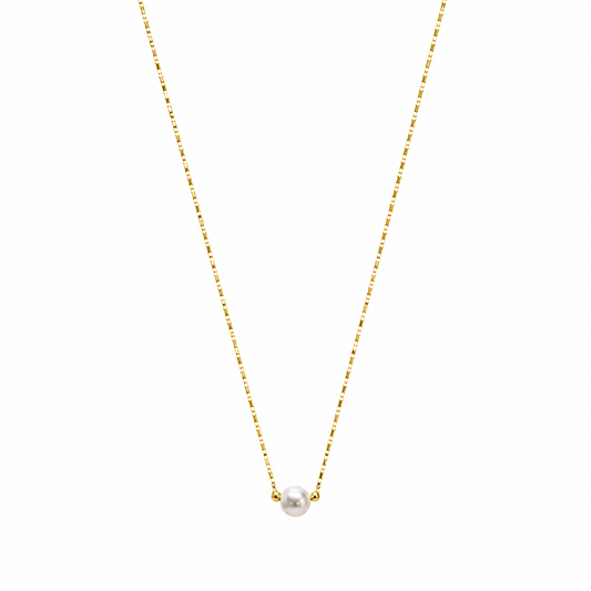 Demi Fine Classic Pearl Solitaire Necklace