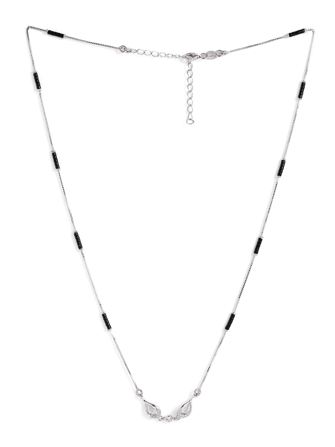 925 sterling silver mangalsutra with black beaded chain