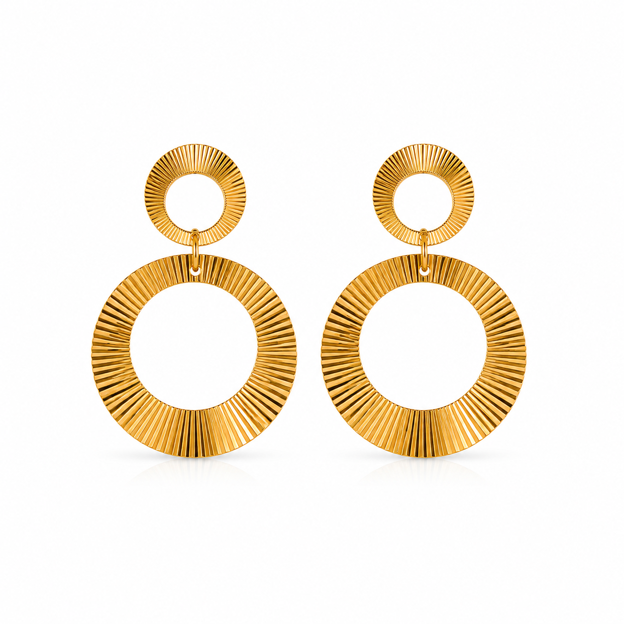 Demi fine Textured Double Hoop Earrings
