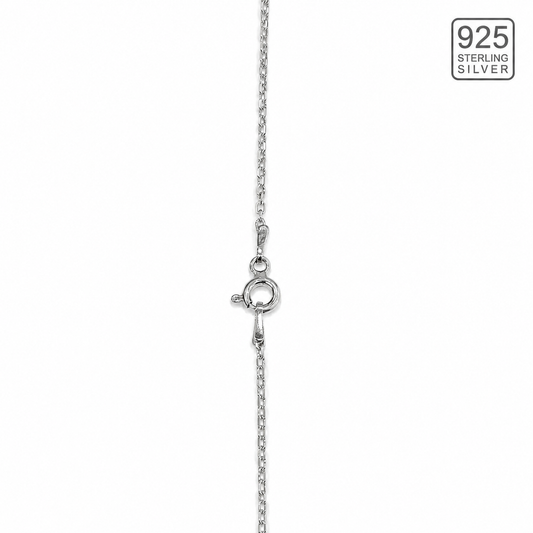 Silver Classic Ruby Necklace
