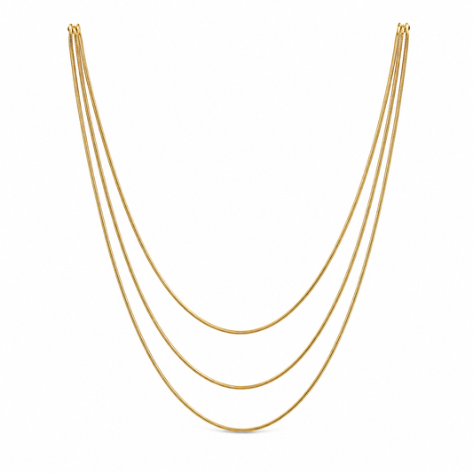 Demi Fine Triple Layer Snake Chain Necklace