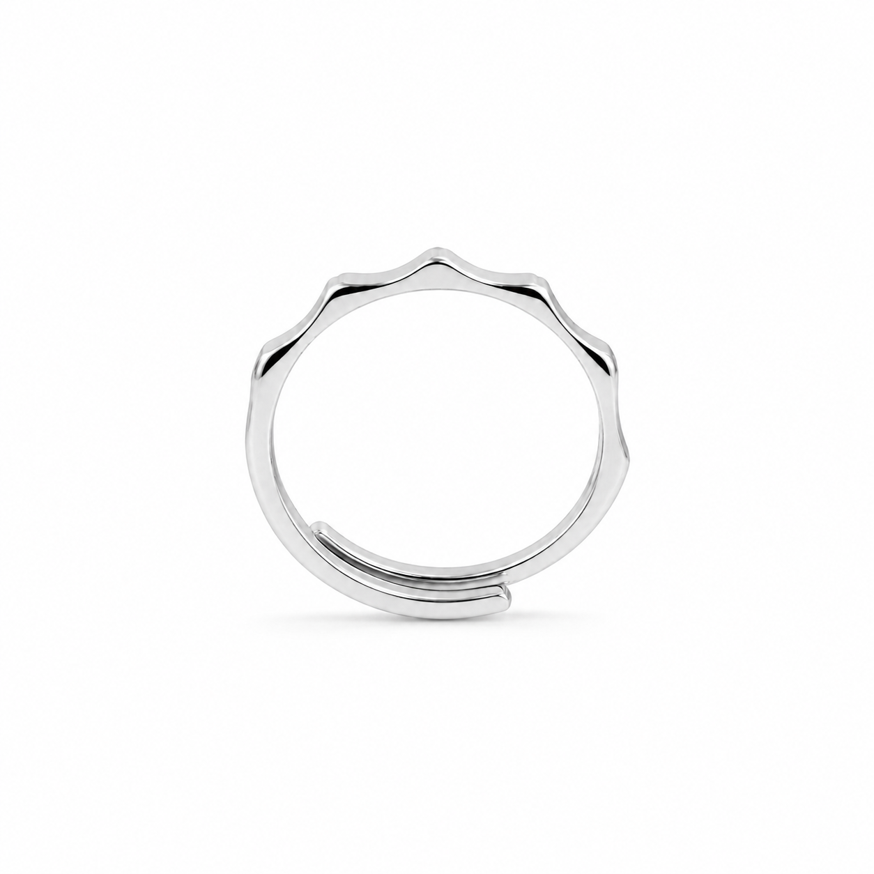 Silver Wave Adjustable Ring