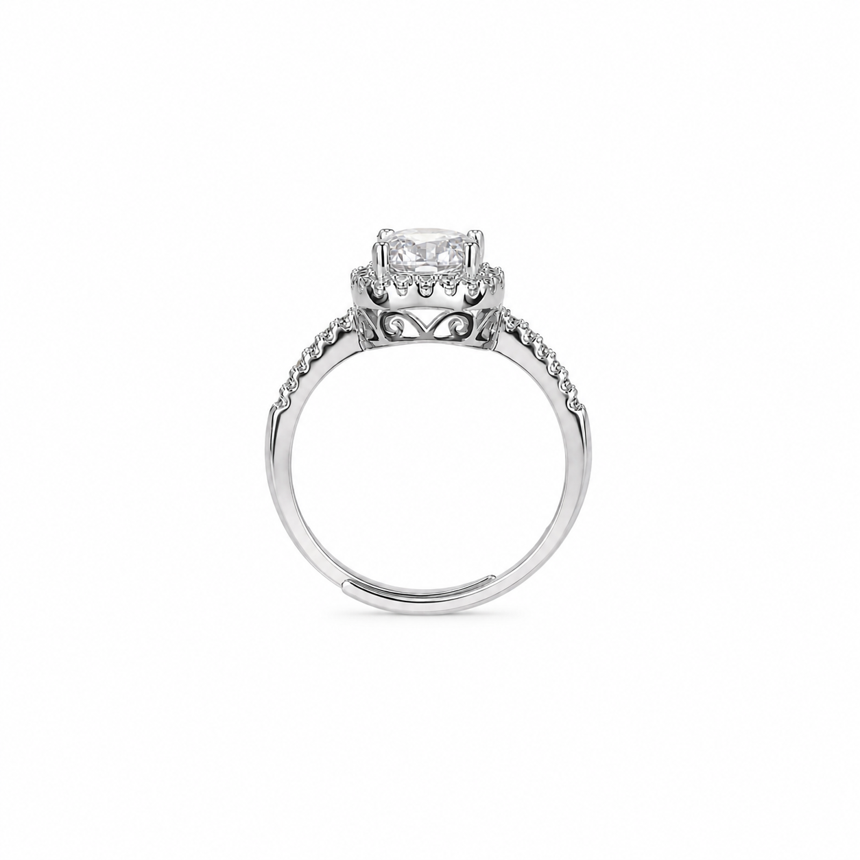 Silver Classic Sparkling Ring