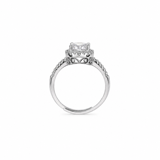 Silver Classic Sparkling Ring