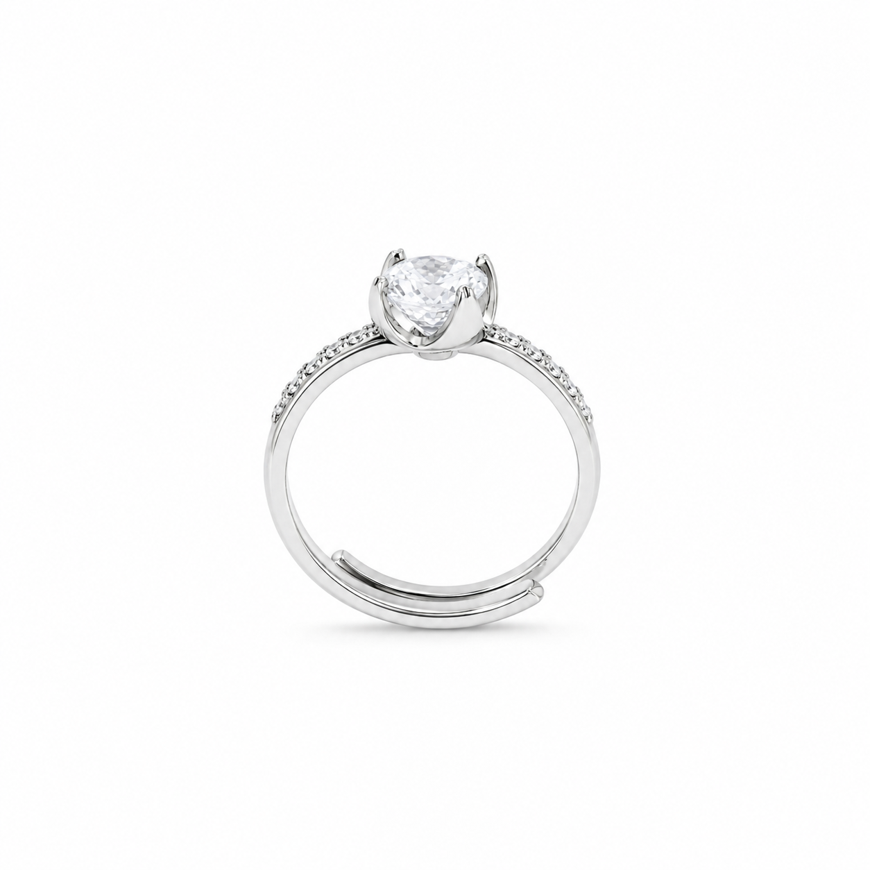 Silver Grace Solitaire Ring