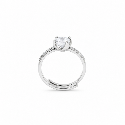 Silver Grace Solitaire Ring