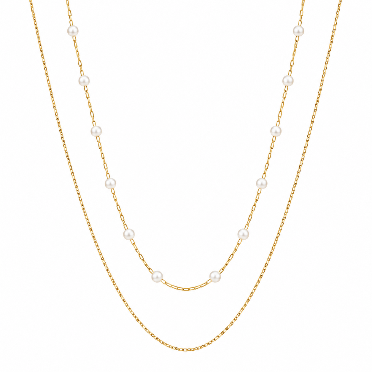 Demi Fine Double Layer Pearl Necklace