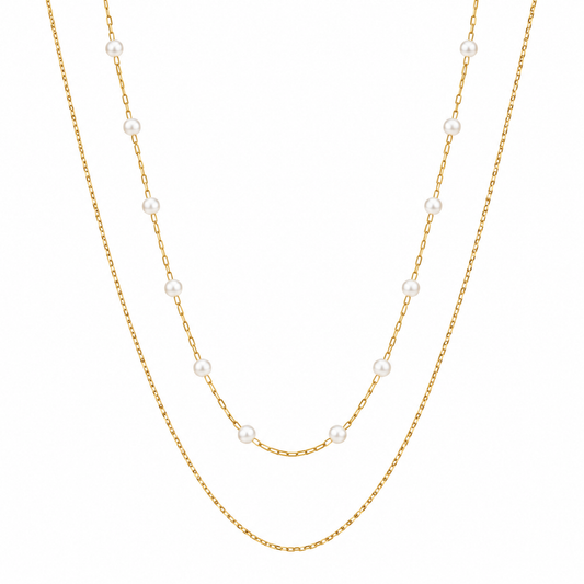 Demi Fine Double Layer Pearl Necklace