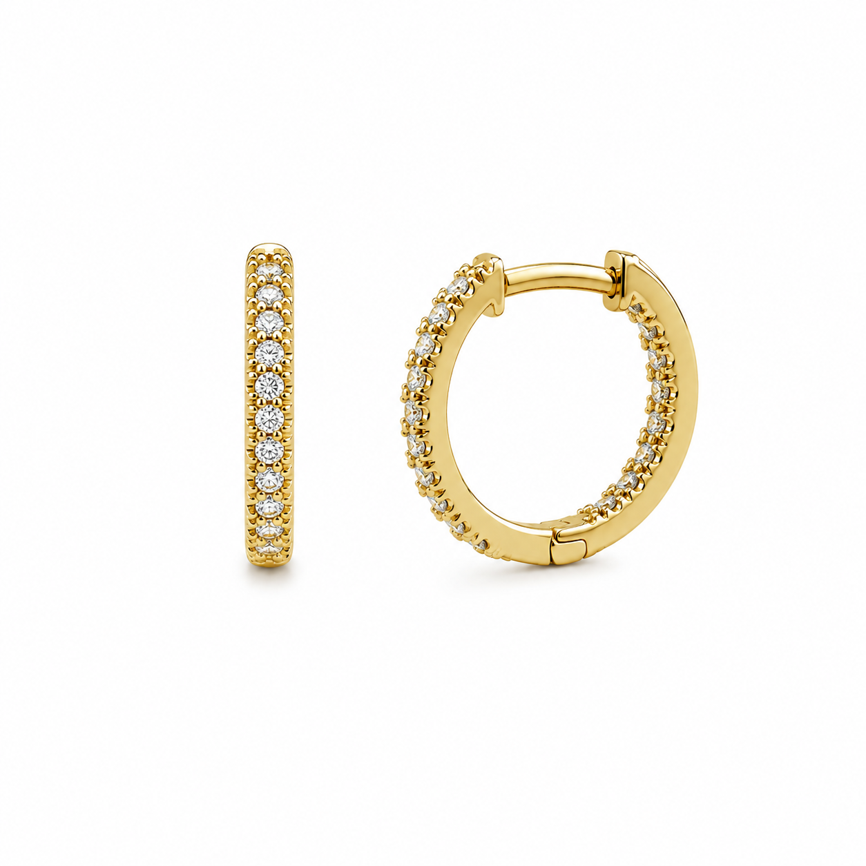 Silver Sparkle Hoop Earrings