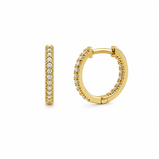 Silver Sparkle Hoop Earrings