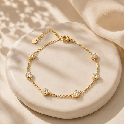 Bezel Crystal Bracelet