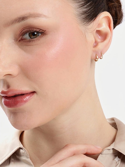 925 Silver Celeste Classic Hoops