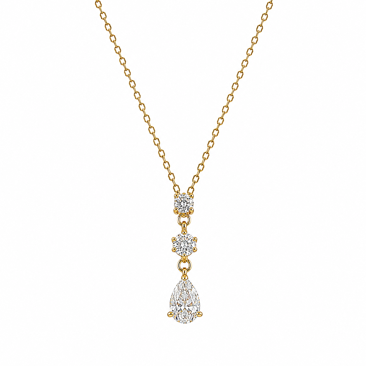 Demi Fine Triple Drop Pendant Necklace