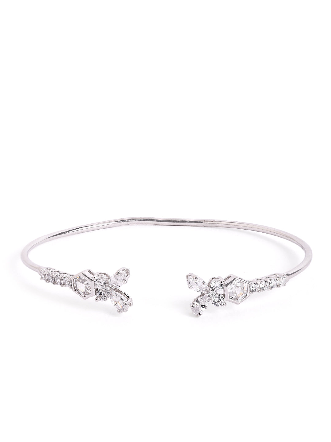925 Silver Butterfly Elegance Open Cuff