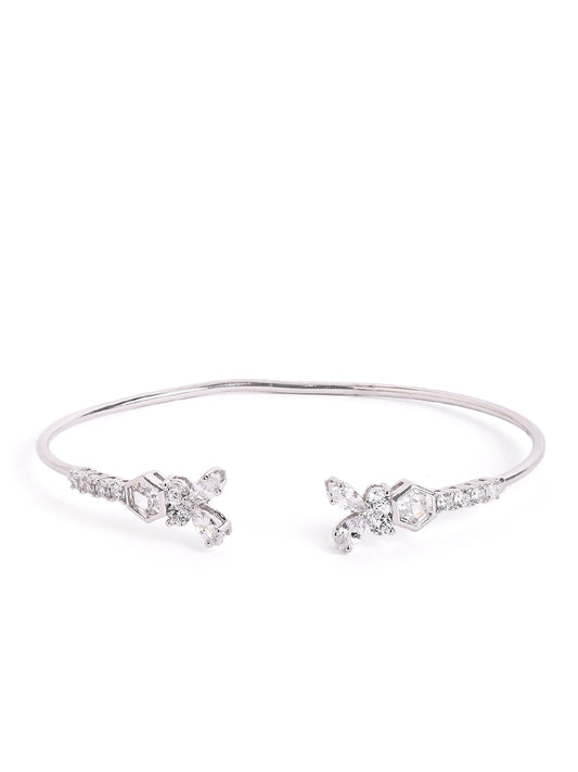 925 Silver Butterfly Elegance Open Cuff