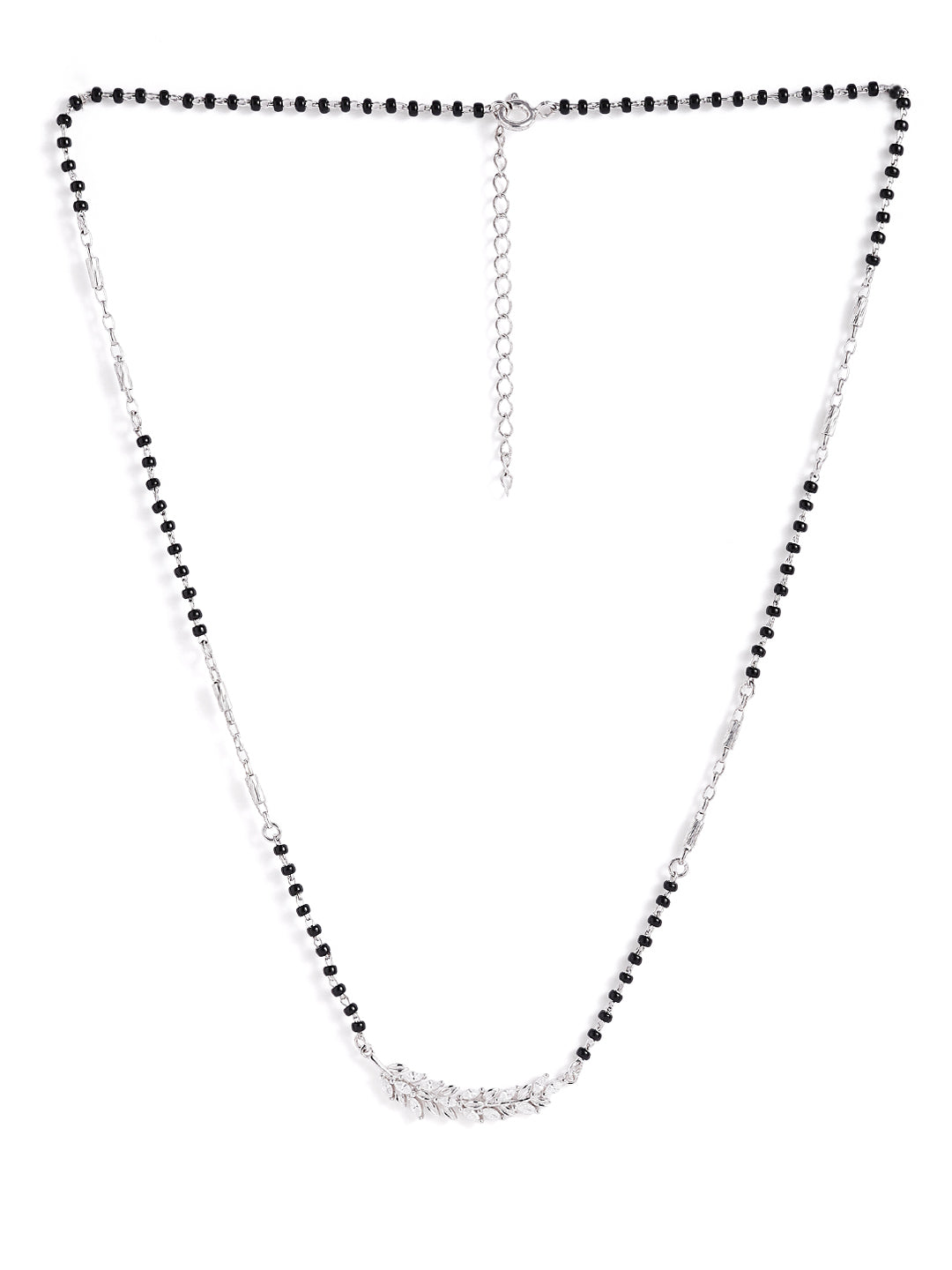 925 sterling silver mangalsutra with black beaded chain