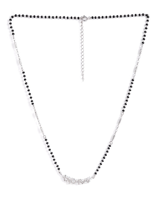 925 sterling silver mangalsutra with black beaded chain