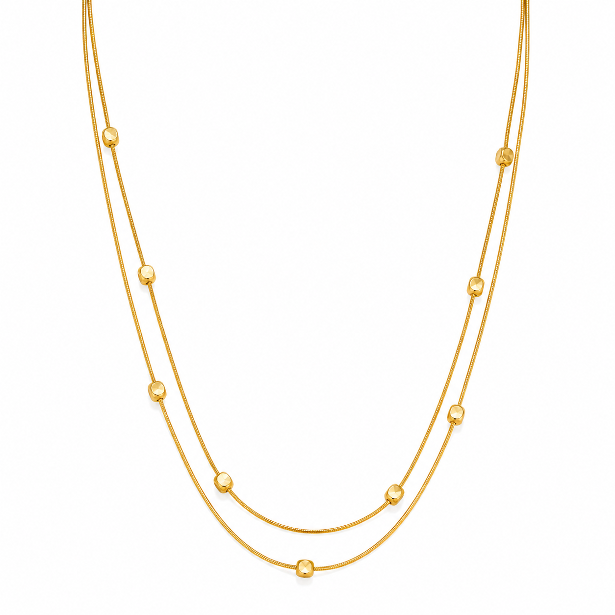 Demi Fine Dual Strand Bead Necklace