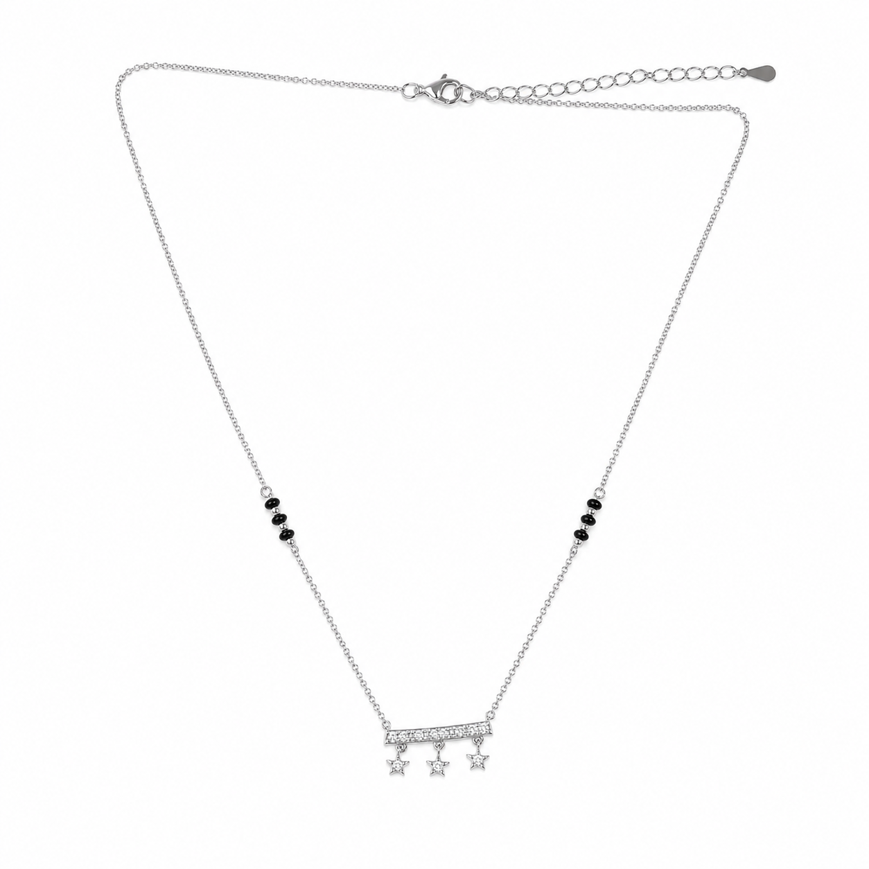 Silver Celestial Star Drop Mangalsutra