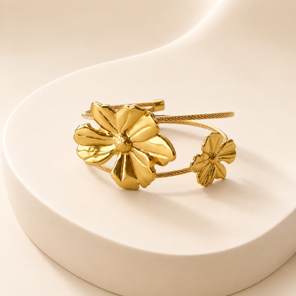 forME by MINOUS Aurelia Double Bloom Cuff Bracelet
