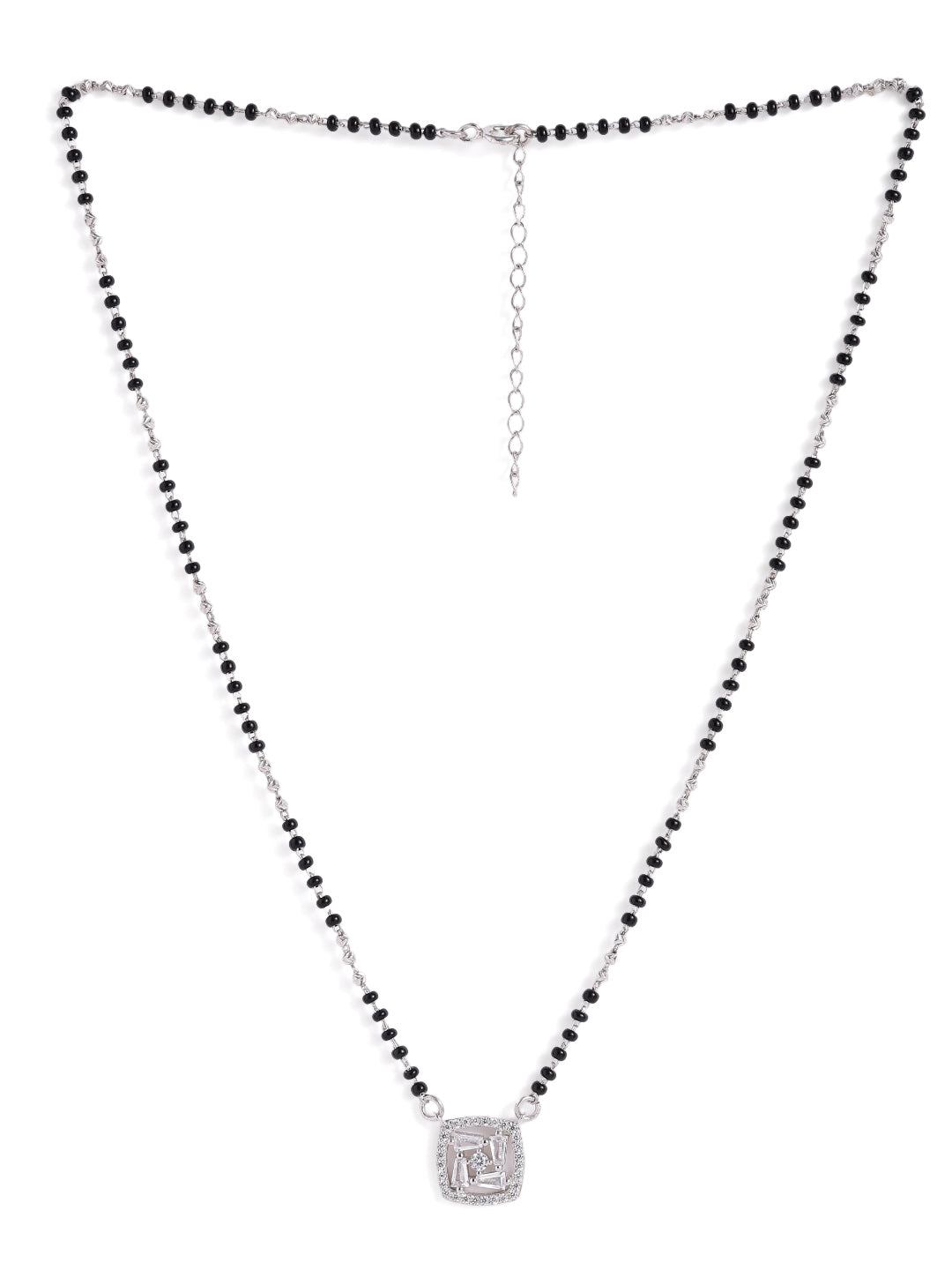 925 sterling silver mangalsutra with black beaded chain