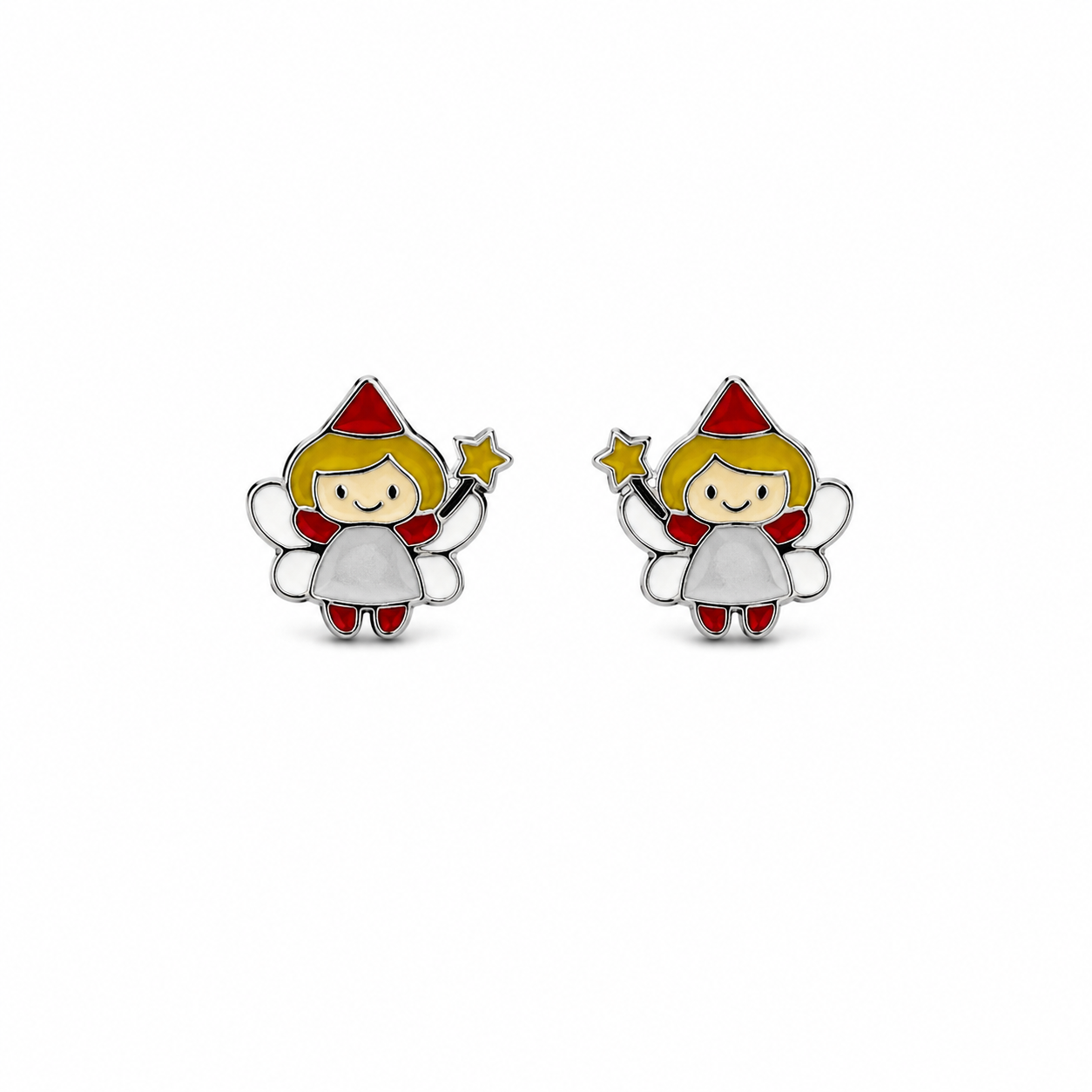Silver Fairy Tale Princess Stud Earrings