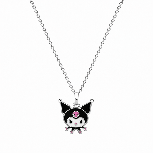 Silver Cute Kuromi Charm Necklace
